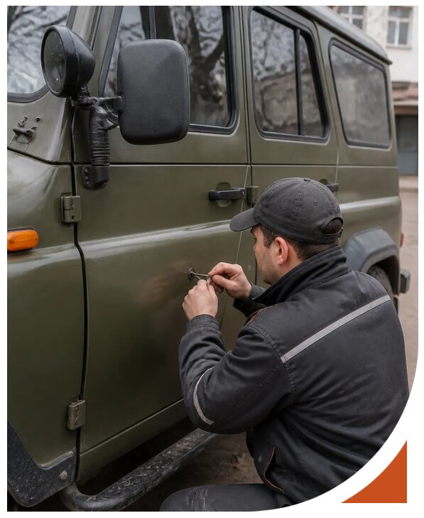 Профессиональное вскрытие автомобиля УАЗ без повреждений в Полысаеве